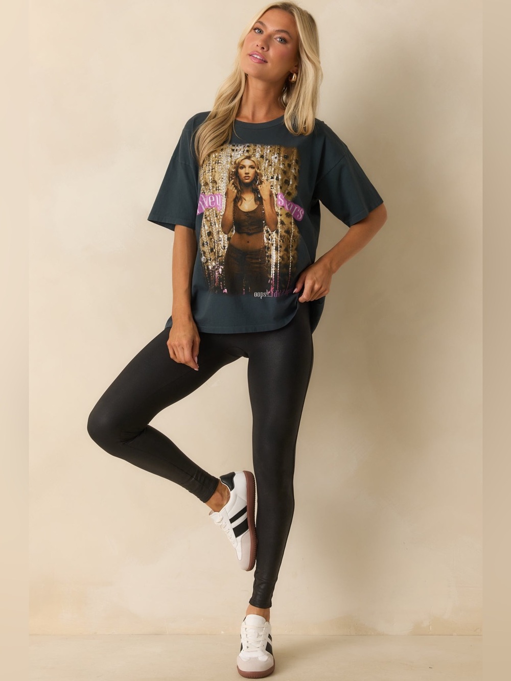 SPANX BLACK FAUX LEATHER LEGGINGS